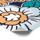 Elegant floral pattern in small hand draw flower. ポスター (角)