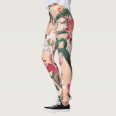 Elegant Floral Pattern Leggings レギンス (左)