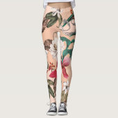 Elegant Floral Pattern Leggings レギンス (正面)