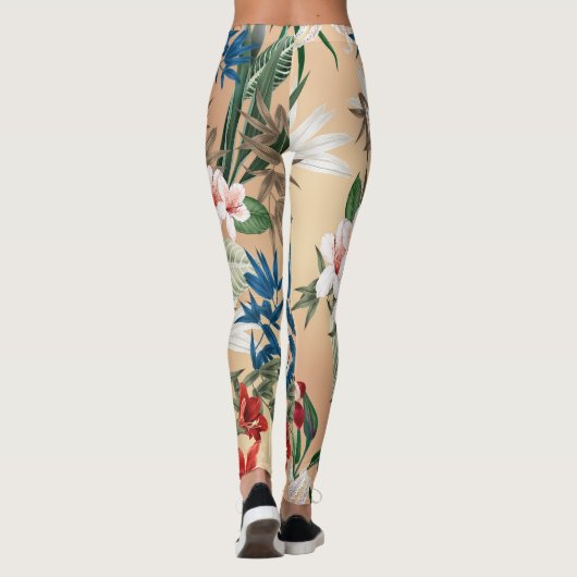 Elegant Floral Pattern Leggings レギンス (裏面)