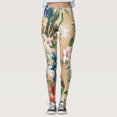 Elegant Floral Pattern Leggings レギンス (正面)