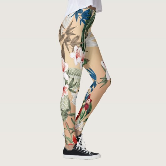 Elegant Floral Pattern Leggings レギンス (右)