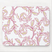 Elegant Floral Pattern Mouse Pad – Aesthetic Works マウスパッド (正面)