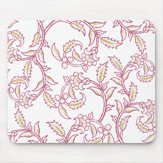 Elegant Floral Pattern Mouse Pad – Aesthetic Works マウスパッド (正面)