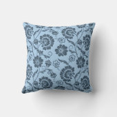 Elegant Floral Pattern on Light Blue Back クッション (裏面)