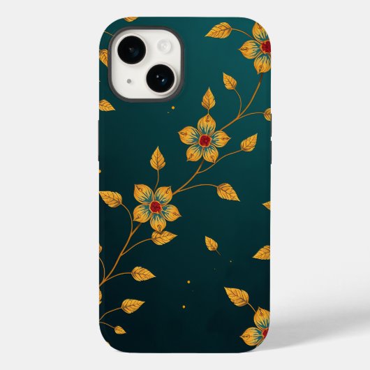 Elegant Floral Pattern Phone Case Case-Mate iPhoneケース (裏面)