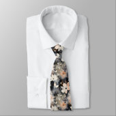 Elegant Floral Pattern Trendy Botanical ネクタイ (タイ)