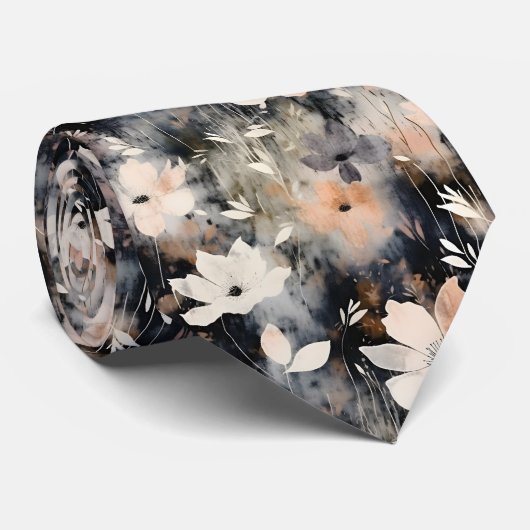 Elegant Floral Pattern Trendy Botanical ネクタイ (ロール)