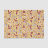 Elegant Floral Pattern with Red and Blue Leaves 薄葉紙 (正面)