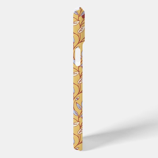 Elegant Floral Pattern with Red and Blue Leaves Case-Mate iPhoneケース (裏面 / 右)