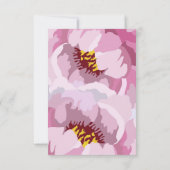 Elegant Floral Peony Save The Date Invitation 招待状 (裏面)