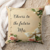 Elegant Floral Perfect Bridal Shower Gift クッション (ブランケット)