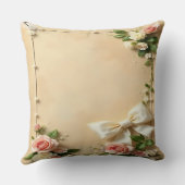 Elegant Floral Perfect Bridal Shower Gift クッション (裏面)