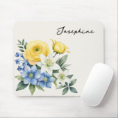 Elegant Floral Personalized マウスパッド (マウス)