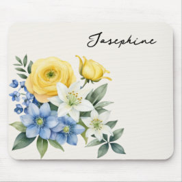 Elegant Floral Personalized マウスパッド