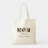 Elegant Floral Personalized Floral Mom Tote Bag トートバッグ (裏面)