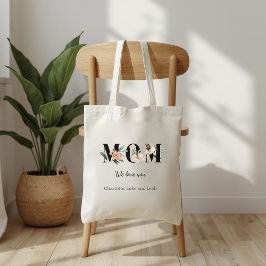 Elegant Floral Personalized Floral Mom Tote Bag トートバッグ