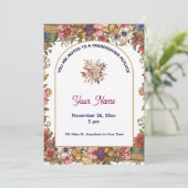 Elegant Floral Personalized Friendsgiving 招待状 (スタンド正面)