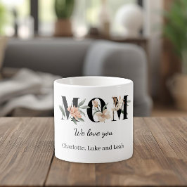 Elegant Floral Personalized Mom Espresso Mug エスプレッソカップ