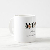 Elegant Floral Personalized Mom Mug Gift コーヒーマグカップ (正面左)