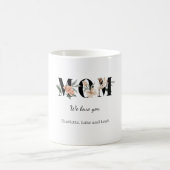 Elegant Floral Personalized Mom Mug Gift コーヒーマグカップ (中央)