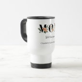 Elegant Floral Personalized Mom Travel Coffee Mug トラベルマグ (正面左)