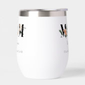 Elegant Floral Personalized Mom Wine Tumbler (左面)