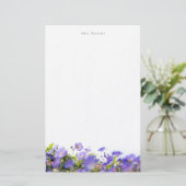Elegant floral Personalized Stationery (one sided) 便箋 (スタンド正面)