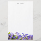 Elegant floral Personalized Stationery (one sided) 便箋 (正面)