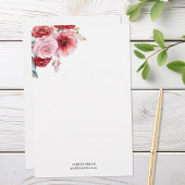 Elegant Floral Personalized Stationery Paper 便箋