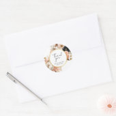 Elegant Floral Personalized “Thank You” Wedding ラウンドシール (封筒)