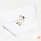Elegant Floral Personalized “Thank You” Wedding ラウンドシール (封筒)