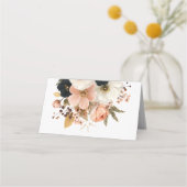 Elegant Floral Personalized Wedding  プレイスカード (裏面)
