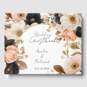 Elegant Floral Personalized Wedding Guestbook ゲストブック (正面)