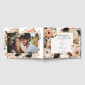 Elegant Floral Personalized Wedding Guestbook ゲストブック (全面)
