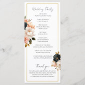 Elegant Floral Personalized Wedding Program プログラム (裏面)