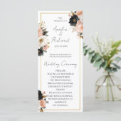 Elegant Floral Personalized Wedding Program プログラム (スタンド正面)