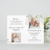 Elegant Floral Photo 2 Person Memorial Program (スタンド正面)