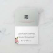 Elegant Floral Photo Link 60th Birthday Party サンキューカード (内部)