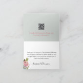 Elegant Floral Photo Link Birthday Party  サンキューカード (内部)