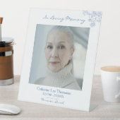 Elegant Floral Photo Memorial Table Sign 台座サイン (インサイチュ)