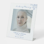 Elegant Floral Photo Memorial Table Sign 台座サイン (正面)