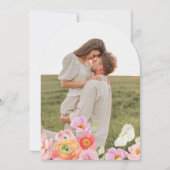 Elegant Floral Photo Wedding Invitation 招待状 (裏面)