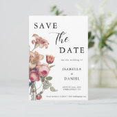 Elegant Floral Photo Wedding Save The Date セーブザデート (スタンド正面)