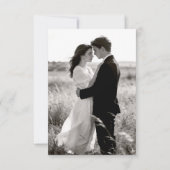 Elegant Floral Photo Wedding Save The Date セーブザデート (裏面)
