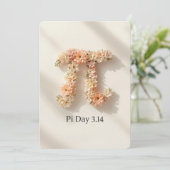 Elegant Floral Pi Day Invitation 招待状 (スタンド正面)
