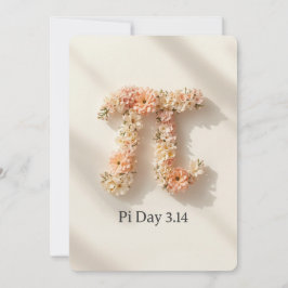 Elegant Floral Pi Day Invitation 招待状