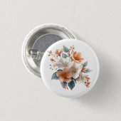 Elegant Floral Pinback Button 💐✨ 缶バッジ (正面&裏面)