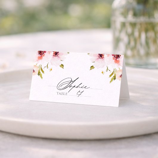 Elegant Floral Place Card プレイスカード
