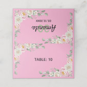 Elegant Floral Place Card and Table Number Tent プレイスカード (外部開封)